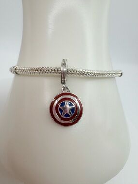 Pandora Marvel The Avengers Captain America Shield Dangle Charm